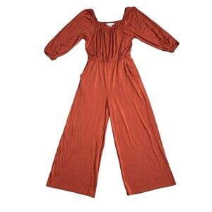 Garnet Hill Retro Femme Knit Tencel Jumpsuit Size XS